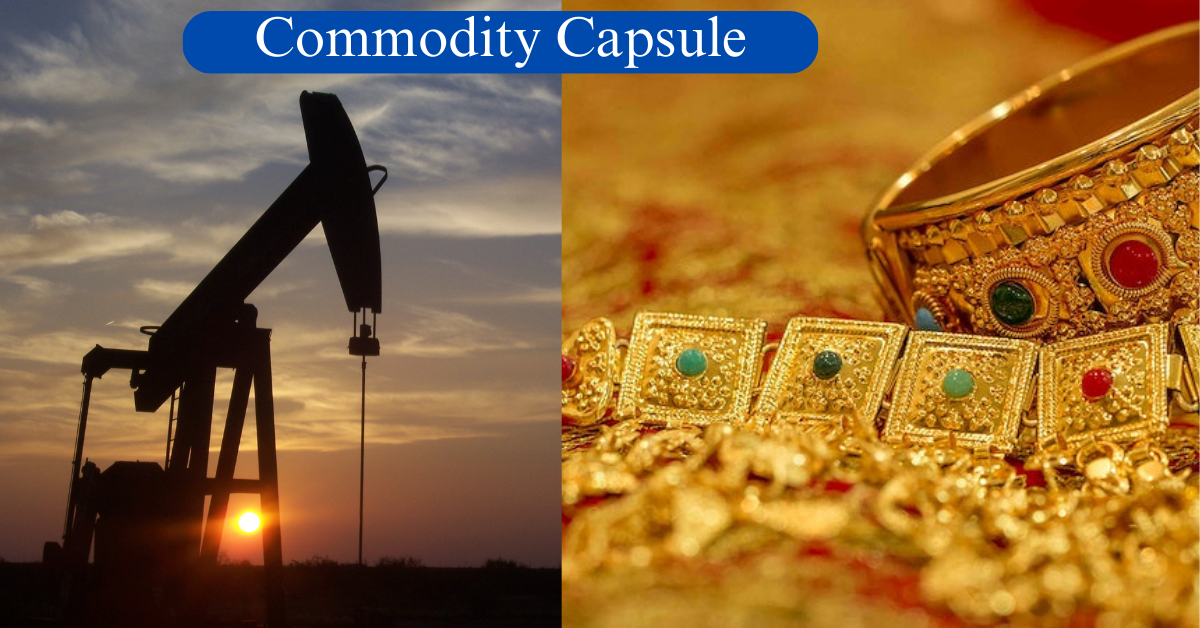 Commodity Capsule: Brent crude oil falls while gold rises