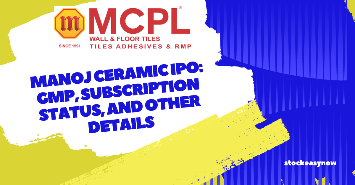 Manoj Ceramic IPO GMP, subscription status, and other details