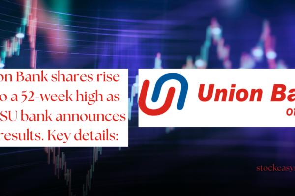 Union Bank shares rise 7% to a 52-week high as the PSU bank announces Q3 results. Key details: