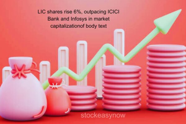 LIC shares rise 6%, outpacing ICICI Bank and Infosys in market capitalization.