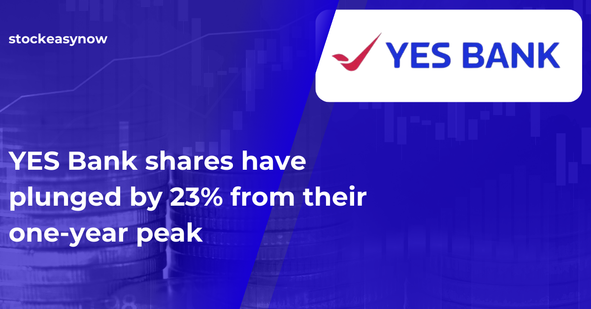 YES Bank shares have plunged by 23% from their one-year peak