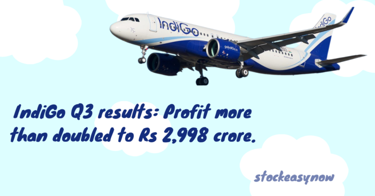 IndiGo Q3 results: Profit more than doubled to Rs 2,998 crore.