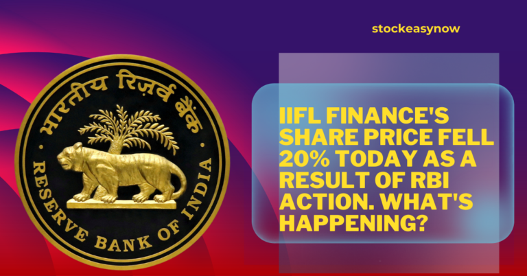 IIFL Finance's Share price fell 20% today as a result of RBI action. What's happening?