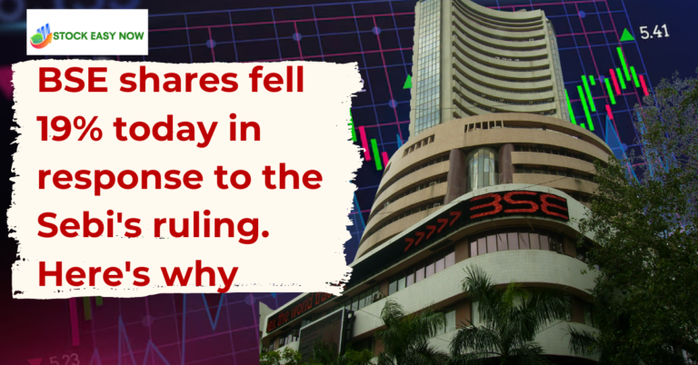 BSE shares fell 19% today in response to the Sebi's ruling. Here's