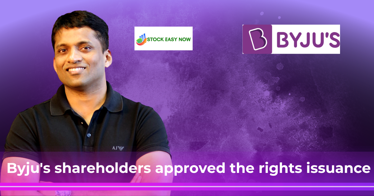 Byju's shareholders approved the rights issuance