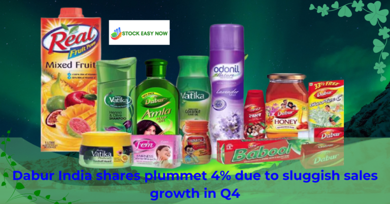 Dabur India shares plummet 4% due to sluggish sales growth in Q4