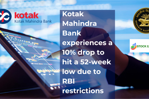 Kotak Mahindra Bank experiences a 10% drop to hit a 52-week