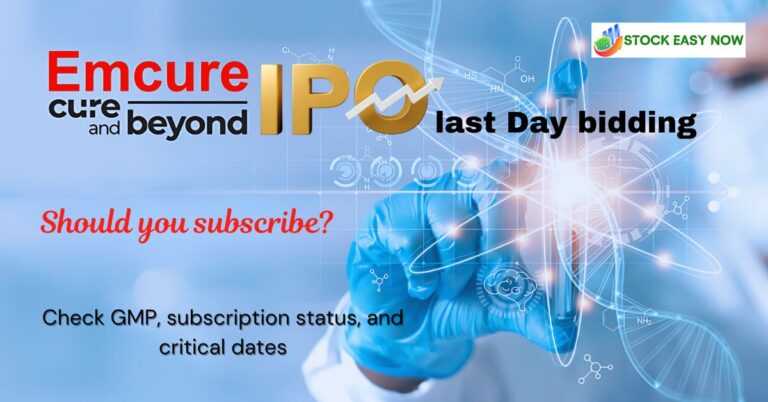 Emcure Pharmaceuticals IPO last bidding date is today. Should you subscribe Check GMP, subscription status, and critical dates.
