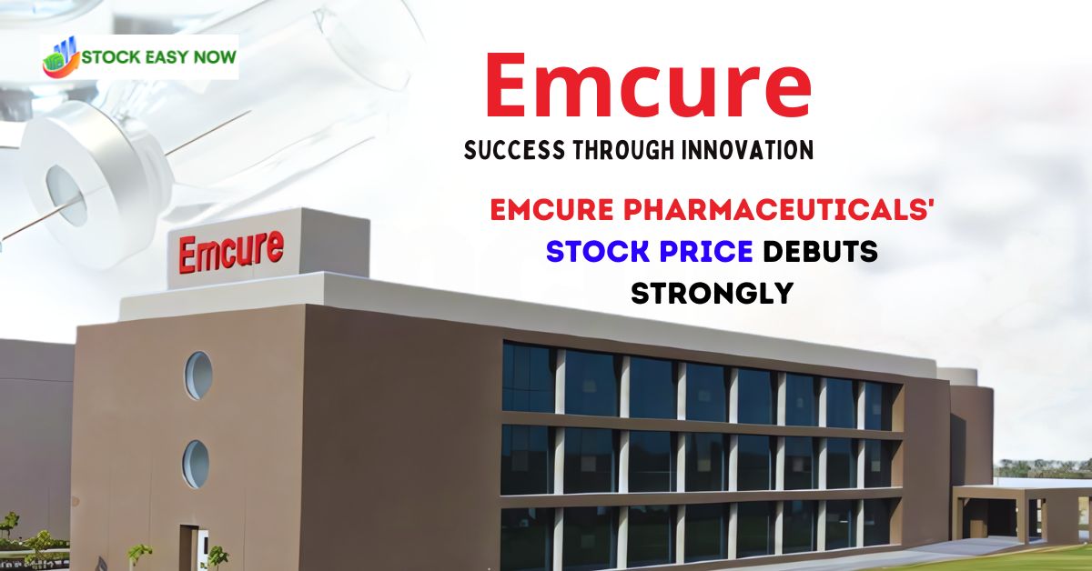 Emcure Pharmaceuticals stock price debuts strongly, opening at ₹1,325.05 per share on NSE with a 31.5% premium.